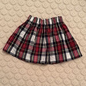 Vineyard Vines Red, Black, White Tartan Elastic Waist Mini Skirt